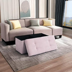 Storage Ottoman Bench Foldable Seat Footrest Shoe Bench End of Bed Storage - Image 6