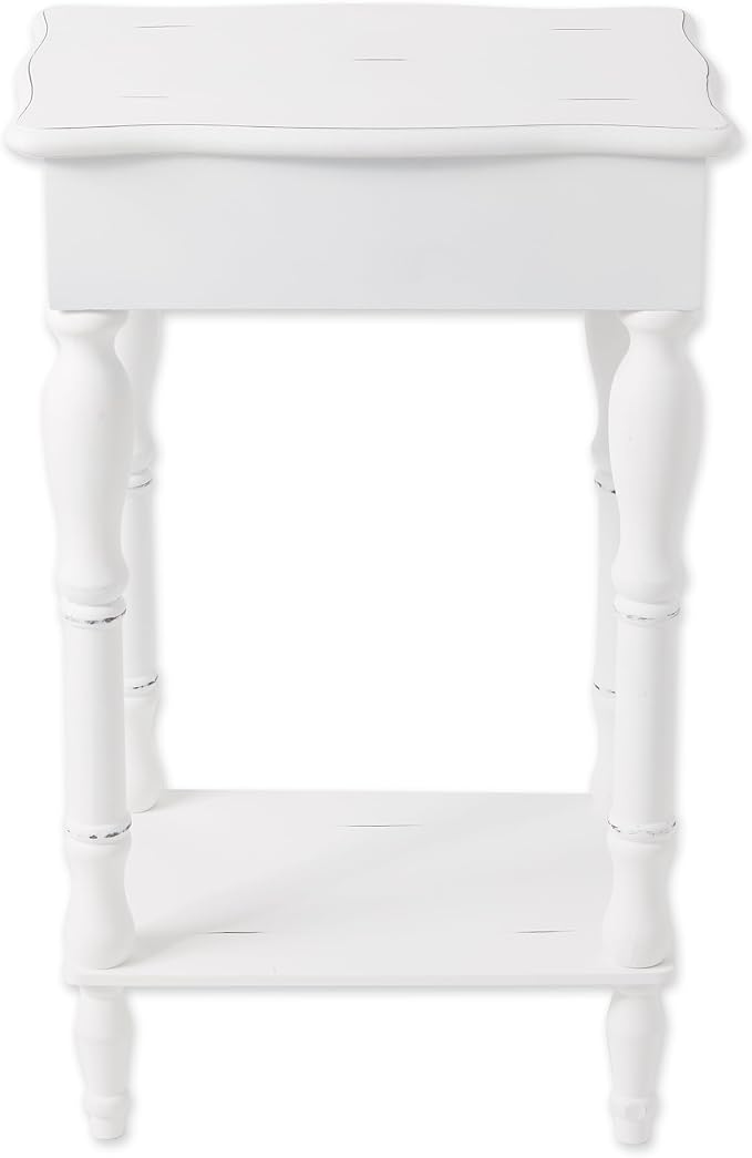 Sunshine Megastore Carved White Side Table - Image 5