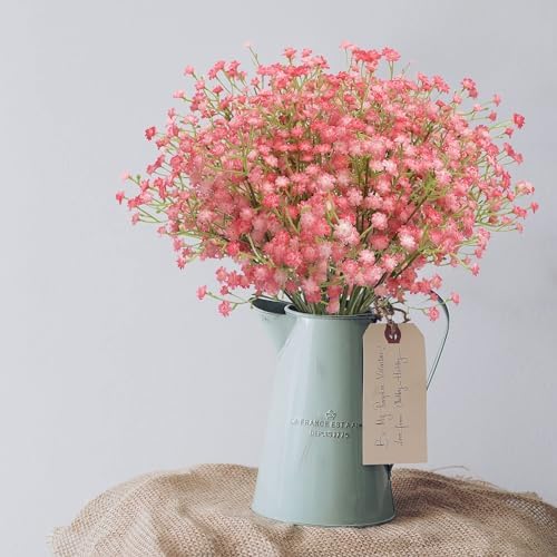 N&T NIETING 30Pcs Babys Breath Artificial Flowers Bulk Faux Flowers, Pink - Image 2
