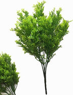 CATTREE Artificial Shrubs Bushes, Plastic Fern Leaves Simulation Faux Grass Realistic Fake Plants Wedding Indoor Outdoor Home Garden Verandah Kitchen Table Centerpieces Arrangements Decoration 2 pcs - Image 7