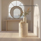 PEMAR Capiz Shell Cylinder Drum End Table Nacre Side Table Stool Round Drum - Image 9