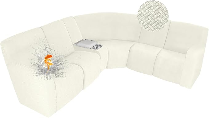 ALIECOM 100% Waterproof Recliner Sectional Couch Covers L Shape Stretch Corner by ALIECOM