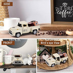 Cream Coffee Truck Decoration, Coffee Lover Truck Decor Themed Ornaments, Rustic Farmhouse Kitchen Tabletop CenterpieceTiered Tray Decor, Barista Gift - Image 5