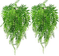 Artificial Willow, Fake Weeping Willow 4 pcs Plants Greenery Shrubs, Plastic Hanging Vine Ivy Garland Outdoor Indoor Home Garden Verandah Parterre Wall Baskets Filling Decoration by LOVENIMEN