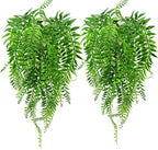 Artificial Willow, Fake Weeping Willow 4 pcs Plants Greenery Shrubs, Plastic Hanging Vine Ivy Garland Outdoor Indoor Home Garden Verandah Parterre Wall Baskets Filling Decoration by LOVENIMEN