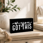 3x5 Encouragement Wooden Block Sign, You Got This, Black Background - Image 4