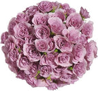 Silk Roses Flower Bouquet 4 Bundles 60 Heads for Wedding Home, Light Purple - Image 7