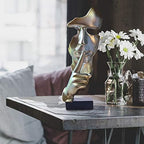 aboxoo Abstract Statues Silence is Gold Decorative Objects (Silver) - Image 4