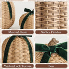 DN DECONATION Fall Pumpkin Decor, Fake Rattan Pumpkin Decorations for Home - Image 5