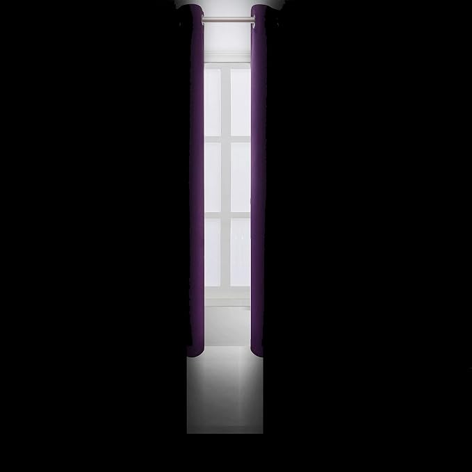 Purple Blackout Curtains 34 x 54 Inch Length/Set of 2 Curtain Panels/Thermal - Image 3