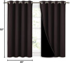 NICETOWN 100% Blackout Curtains 45 inches Length, 2 Thick Layers Completely - Image 9