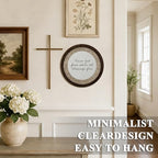CFFJLHN Christian Bible Verse Wall Art Decor, Praise God from Whom All Blessings Flow Religious Scripture Round Hanging Wall Decor for Home Bedroom Living Room Church Office, 10x10 Inch - Image 5