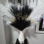 CATTREE Faux Pampas Grass Stems - Black 30 Pcs, Artificial Small Pampas Grass Stems 17 Inch Reeds for Home Decor Vase, Dried Flowers, Fake Fluffy Floral Plants Wedding Party Christmas Boho Decorations - Image 5