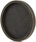 Hanobe Round Decorative Tray for Coffee Table Decor, Vintage Brass Finish by Hanobe