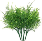 Artificial Plants, Plastic Shrubs Fern Grass Leaves Fake Bushes Outdoor Indoor Greenery Home Garden Décor Verandah Planting Filler Table Centerpieces Arrangements DIY Decoration 4 Pack by LOVENIMEN