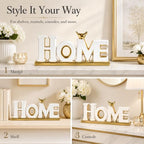 XMGZQ White and Gold Decor for Living Room Bedroom Bookshelf Coffe Table, Home Sign Aesthetic Statues Boho Wedding Accents Decorations, Knick Knacks Home Decor for Shelves,Living Room,Bedroom,Desktop - Image 7