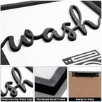 3D Wood Laundry Room Wall Decor, 36" x 16" Framed Laundry Room Wall Art, 3D Laundry Signs for Room Decor (Ready to Hang, Set of 3, Framed) - Image 2