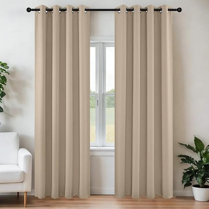 Joydeco Blackout Curtains 108 Inch Length 2 Panels Set, Thermal Insulated Long by JOYDECO