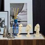 prosfalt 3 Pcs Thinker Statue, Silence is Gold Abstract Art Figurine - Image 3
