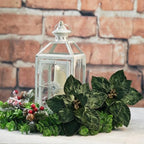 10 Pcs 9.4" Velvet Poinsettia Picks Glitter Artificial Christmas Flower Stems for Xmas Tree Wreath Garland Winter New Year Home Decoration, Green - Image 5