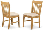 East West Furniture NDNO5-OAK-C 5 Piece Modern Dining Table Set Includes a - Image 4
