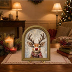 Christmas Decor Vintage Cute Rudolph Reindeer Wall Art Sign Table Decor - Image 5