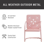 Crosley Furniture Azalea 2-Piece Outdoor Chair Set, Vintage Retro Metal Patio - Image 6