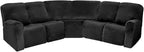 LightInTheBox 7-Piece Velvet Stretch Reclining Couch Covers 5 Seats Corner Sofa by LTLIGHTS