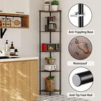 SUNMORY 5 Tier Corner Shelf, 65" Tall Corner Shelves for Living Room Decor - Image 3