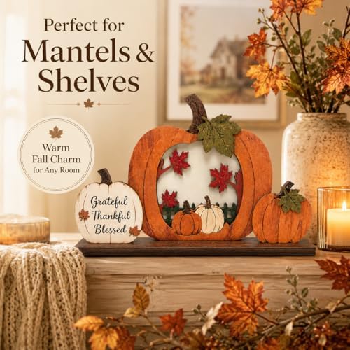 3D Fall Pumpkin Decor, fall decorations for home Thanksgiving Table Decor - Image 5