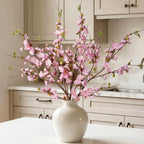 Pink Cherry Blossom Branches Artificial Plum Blossom Fake Flowers Artificial Flowers Silk Flowers 4PCS 35.4'' Long Stem Artificial Flowers for Tall Vase for Indoor Home Decoration,No Vase - Image 4