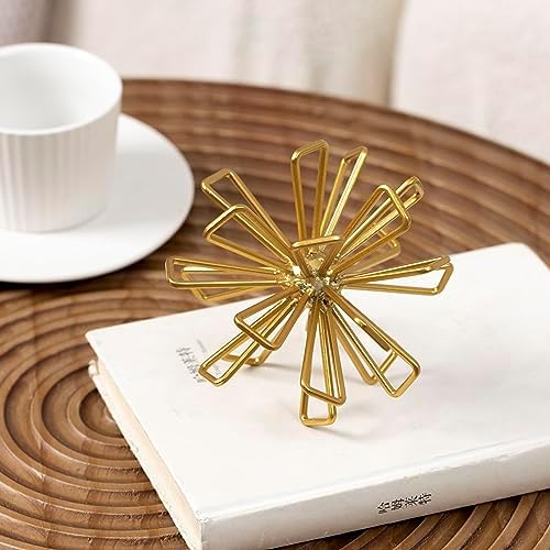 4.75" Gold Triangular Striking Iron Table Decoration Sphere - Image 2