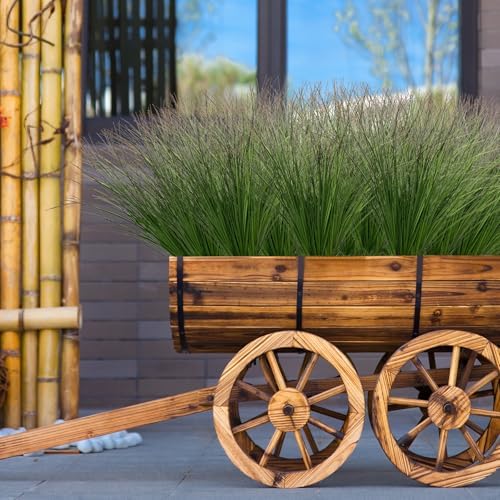 Ttranewsoo Artificial Grass Plants for Outdoor Planters, 24 Pcs 16.5 Inch Dark Green Fake Tall Grass, Faux Outdoor Plants and Greenery for Porch Pots, Patio, Garden, Entryway and Home Decor - Image 6
