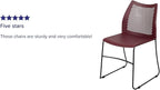 Flash Furniture HERCULES Series 5 Pack 661 lb. Capacity Burgundy Stack Chair - Image 5