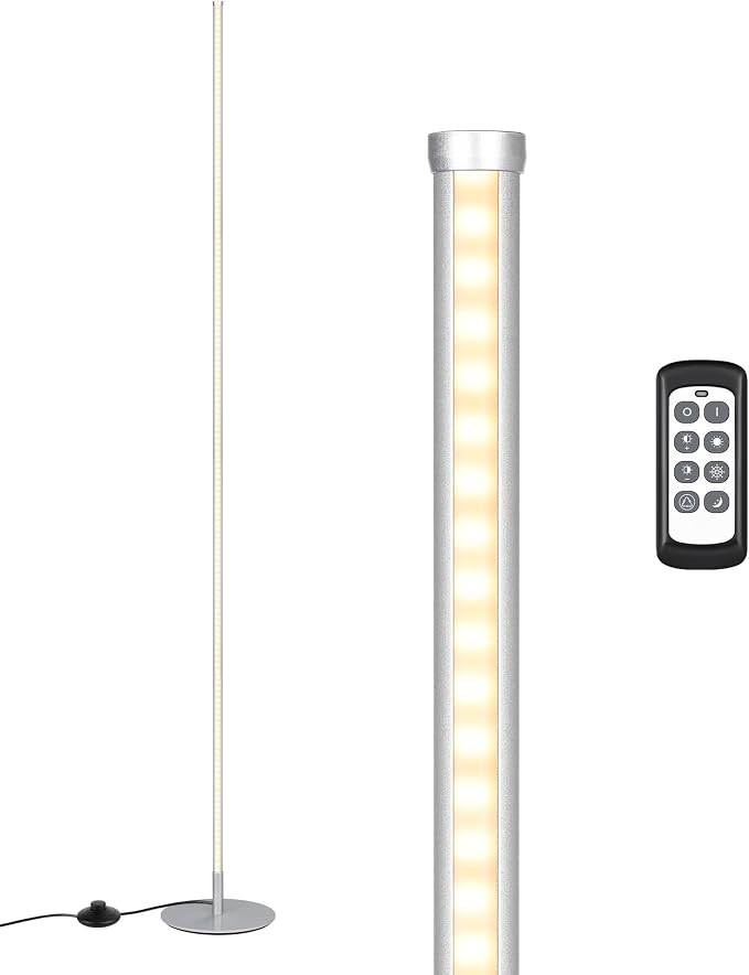 EDISHINE LED Corner Floor Lamp, Minimalist Dimmable Light - Image 8