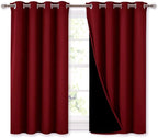 NICETOWN Kitchen Full Blackout Curtain Panels, Super Thick and Soft Insulated by NICETOWN