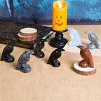 Labradorite Raven Statue Gothic Witchy Decor Hecate Altar Crystal - Image 5