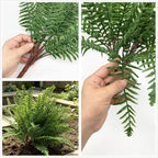 CATTREE Artificial Boston Fern Plants, Fake Ferns Shrubs Plastic Faux Greenery Bushes for Indoor Outdoor Decor Home Kitchen Table Vase Garden Verandah Porch Planter Filler Plant DIY Decorations 4 Pack - Image 5