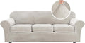 H.VERSAILTEX High Stretch Sofa Slipcover 4 Piece Cover Velvet Furniture by HVERSAILTEX