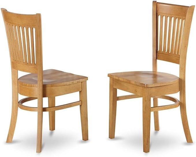 East West Furniture NDVA3-OAK-W 3 Piece Modern Dining Table Set Contains a - Image 4