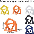 Geometric Cube Orange Knot Decorations, Geometric Sculptures, Modern Home Decorations for Home Decor Accents, Dining Tables, on Shelves, Consoles, entryway Tabletop centrepieces - Image 2
