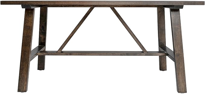 Flash Furniture Eli Farmhouse Trestle Coffee Table, Rustic Solid Wood Coffee - Image 6