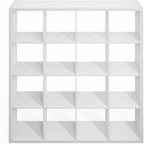Furinno Simple Cube Storage Organizer, 16-Cube Display Shelf, Open Back - Image 7