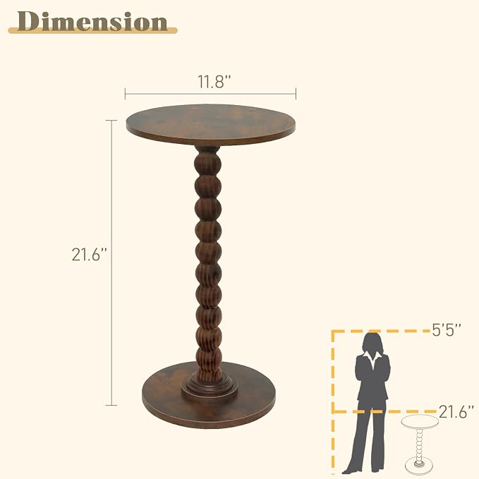 Fultyle Round Side Table, Small Drink Table - Image 3