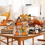 Yousoontic 6 Pcs Fall Thanksgiving Table Decor, Cute, Bright Orange - Image 3
