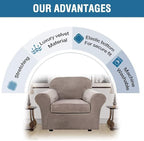 H.VERSAILTEX Rich Stretch 2 Piece Chair Cover Chair Slipcover Sofa Cover - Image 8