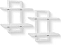 PHOENANCEE Floating Shelves for Wall, Display Hanging Shelf Set of 2, Modern by PHOENANCEE