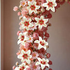 20PCS 6" Large Fake Lily Flower Heads, Realistic Stamens Artificial Flowers for Crafts Cake Wedding Decor (White Pink) - Image 6