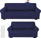 Peryiter 2 Pcs Sofa Covers Couch and Loveseat Covers Set Stretch Sofa Slipcover by Peryiter