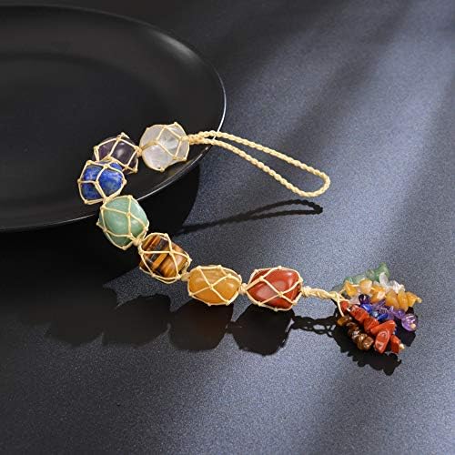 7 Chakra Healing Crystals Feng Shui Hanging Ornament Car Ornament Meditation Hanging Ornament Window Ornament for Home Decor Party Decor - Image 3